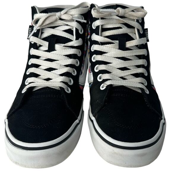 Vans Black and White High-Top Sneakers with Butterfly Design - Picture 4 of 9